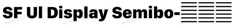 SF Ul Display Semibo字体转换